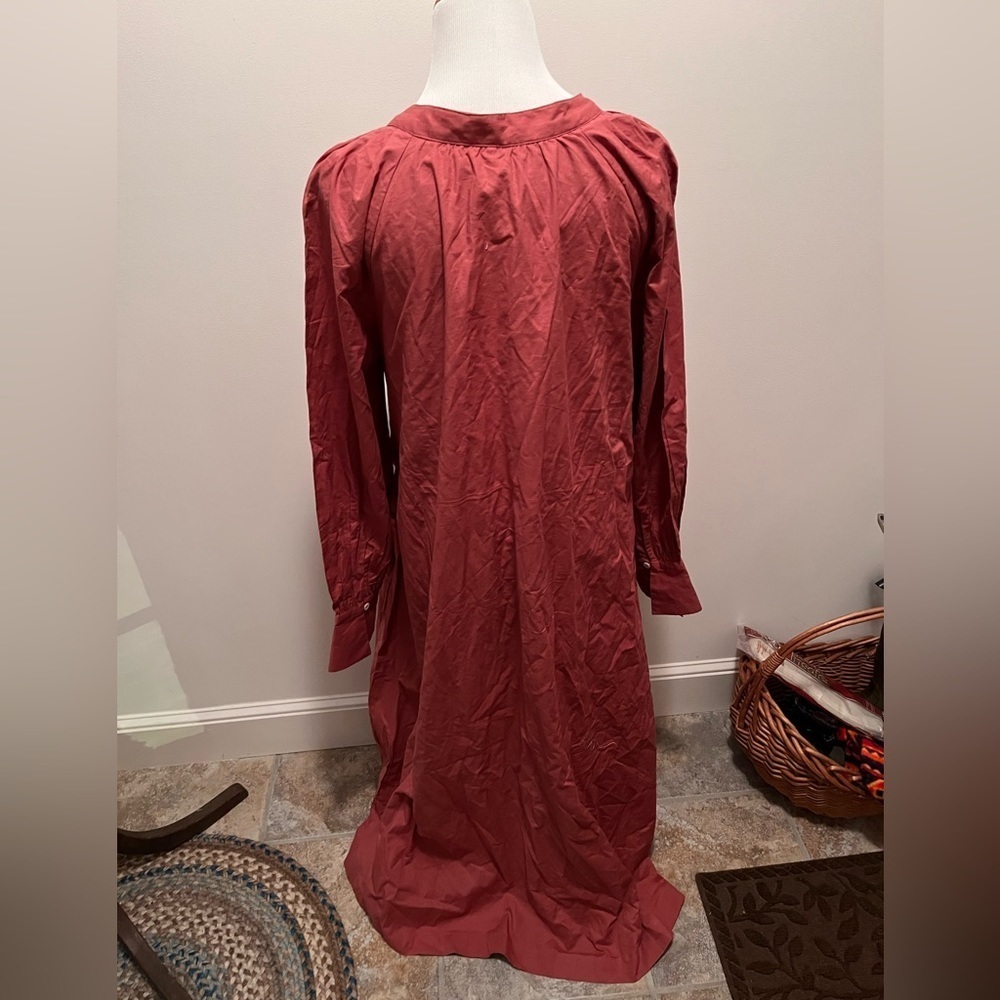 Free People Charlie Dress Maxi Shirtdress Redwood Size Small NWT - Picture 11 of 14